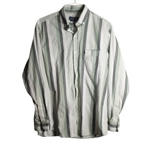 Polo Ralph Lauren Men's Shirt XXL 2X Button Down Green White Long Sleeve RRL